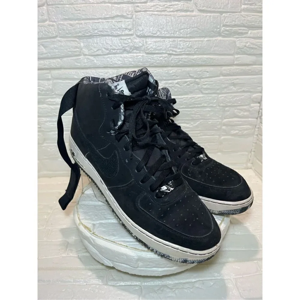 Nike Air Force High Blk/White Marble Camo Men’s Sz 11.5